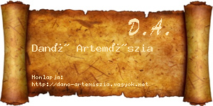 Danó Artemíszia névjegykártya